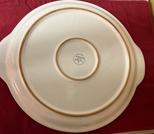 Nova Deruta Ceramica * HANDLED PLATTER / TRAY * Italy, 12“ Excellent! - Picture 6 of 8