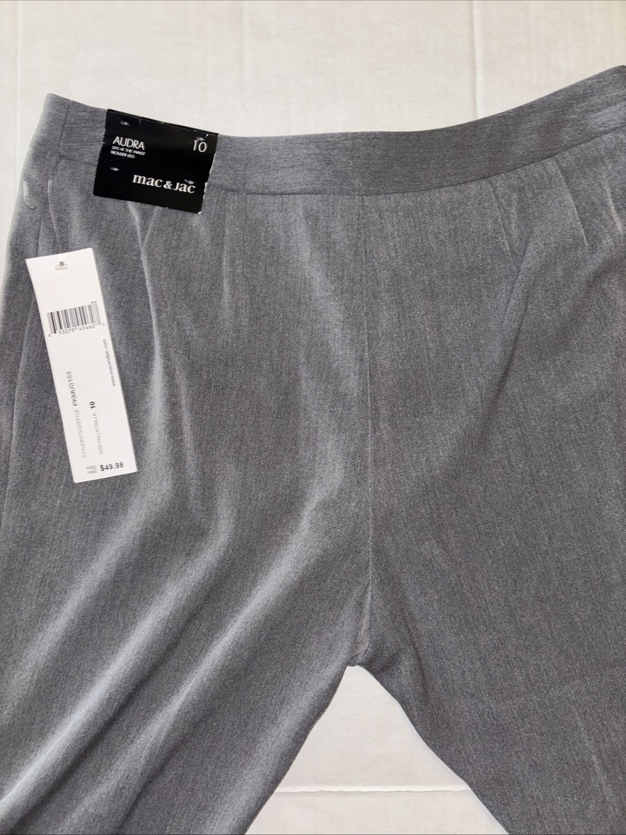 Mac & Jac Audra Women's Gray Dress Pants Size 10 Trousers NWT | eBay