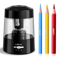 Electric Pencil Sharpener Battery Operated Power Kids for Colored & Jumbo Pen...