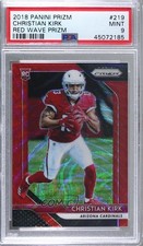 2018 Panini Prizm Red Wave /149 Christian Kirk #219 PSA 9 MINT Rookie RC
