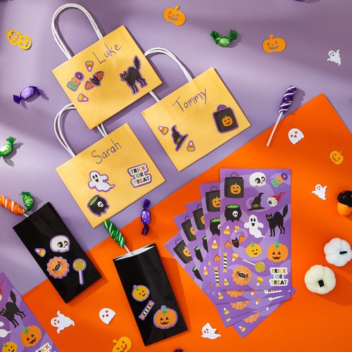 720 Pieces Bulk Halloween Stickers for Kids, Trick-or-Treat Bucket, 36 Sheets - Picture 2 of 8