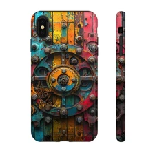 Colorful Mechanical Texture Background Graphic Art Design Phone Case