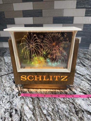 1960 Schlitz Feuerwerk Bewegung beleuchtet Bier Schild