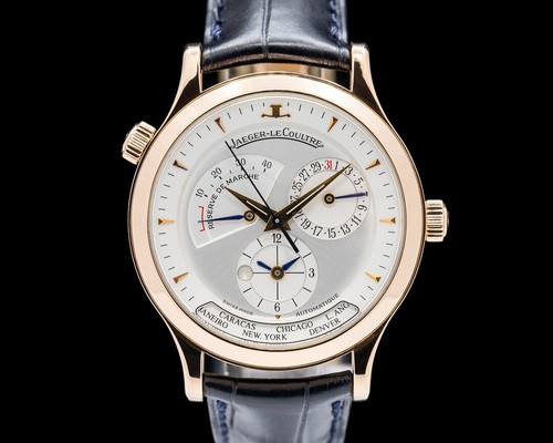 Jaeger LeCoultre 142.2.92 Master Geographic 18K Roségold Silber Zifferblatt