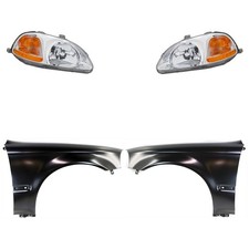 Headlight Kit For 1996-1998 Honda Civic Left And Right Side Halogen Lenshousing Headlight Kit For 1996-1998 Honda Civic Left And Right Side Halogen Lenshousing