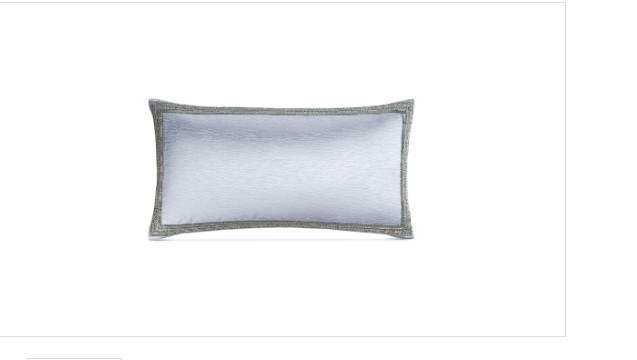 Hotel Collection Glint Decorative Pillow, 14" X 26", Silver/