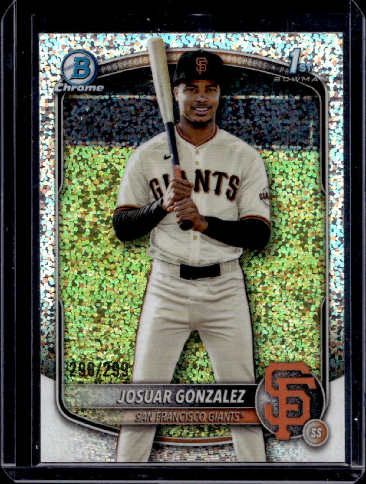 2025 Bowman Chrome Josuar Gonzalez Speckle Refractor 1st #296/299