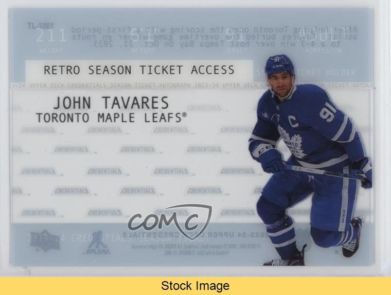 2023-24 Upper Deck Credentials 1997 Season Ticket Acetate John Tavares READ