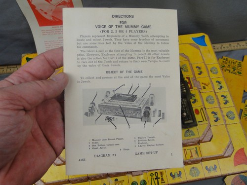 Juego de mesa Voice of the Mummy 1971 Green Precious Jewels completo - Imagen 16 de 20
