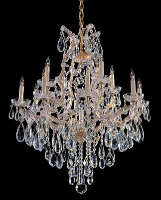 Crystorama 4413-GD-CL-SAQ Maria Theresa 13-Light Swarovski Spectra Crystal