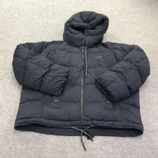 The Arrivals Jacket Womens Large Black Turbo Puff Space Black Puffer Hooded