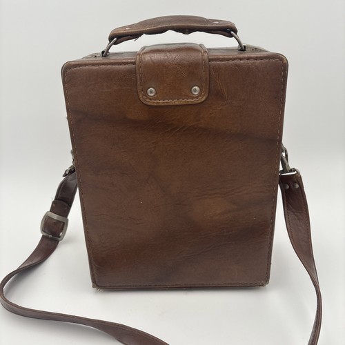 Bolso para cámara de cuero marrón vintage Marsand hecho en EE. UU. con correas y compartimentos - Imagen 13 de 15