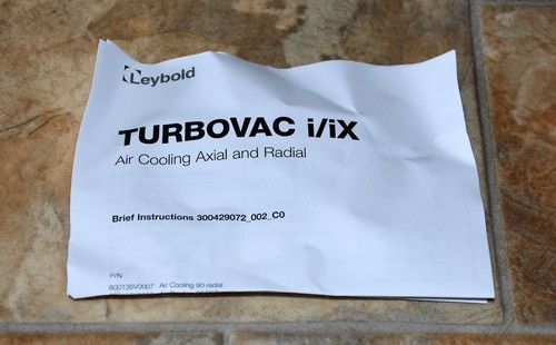 New Leybold 800136V0010 Axial Air Cooling Unit for Turbovac 90/250 - Picture 3 of 9