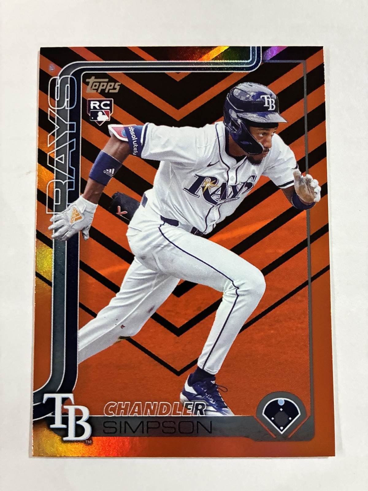 2025 Topps Update Chandler Simpson #US277 Holiday Blaster Parallel. RC Rays