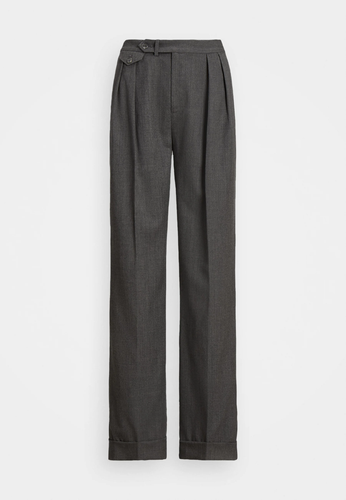 Lauren Ralph Lauren grey 100% wool twill pleated front pants Sz 6 wmns NWT$195 - Picture 2 of 7