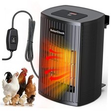 Chicken Coop Heater for Winter with Thermostat, 600W Wall-Mounted Chicken Coop