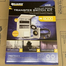 Reliance 306LRK 30Amp BackUp Power Manual Transfer Switch Kit PreWired 6-Circuit