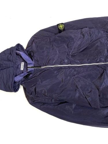 Stone Island 2008 Blue Nylon Metal Shimmer Jacket Vintage Size XL - Picture 7 of 18