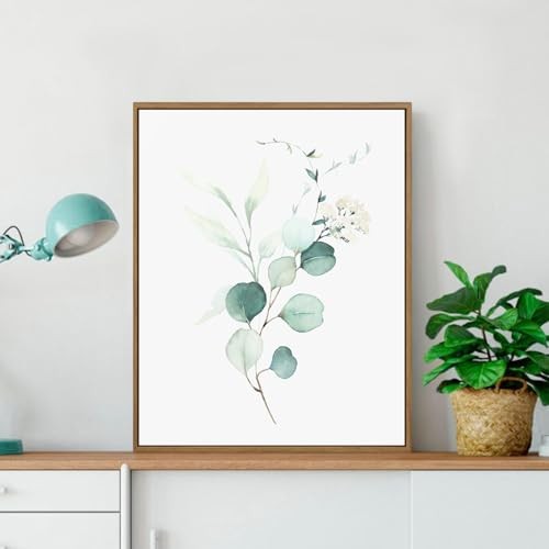 Botanical Wall Art Watercolor Green Leaf Canvas Prints Picture Nature Floral - Picture 5 of 8
