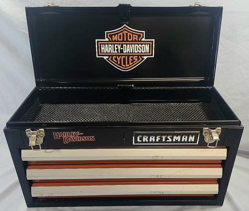 Craftsman Harley Davidson Edition 3 Schubladen Stahl Werkzeugkiste Truhe 20,5"Bx8,5"Tx12"H - Bild 1 von 9