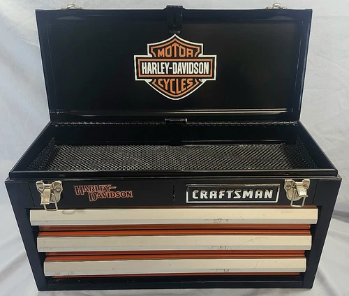CRAFTSMAN HARLEY DAVIDSON EDITION 3 DRAWER STEEL TOOLBOX CHEST 20.5"Wx8.5"Dx12"H