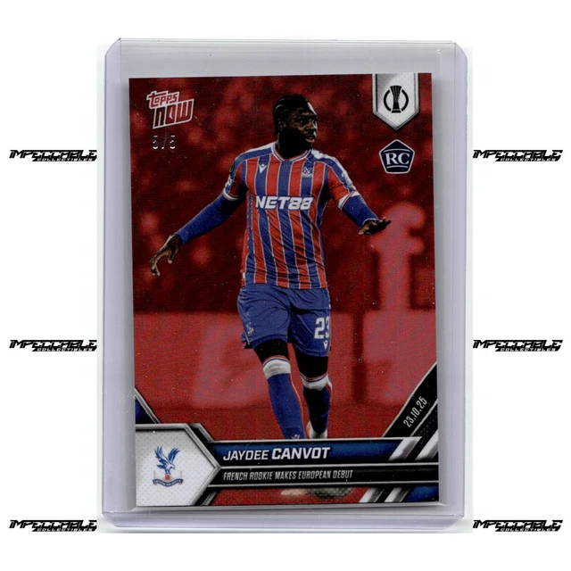 2025 Topps Now UECL - Red #4 Jaydee Canvot Rookie /5 European Debut
