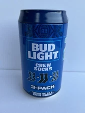 Bud Light Coin Can 3pack Men’s Crew Socks