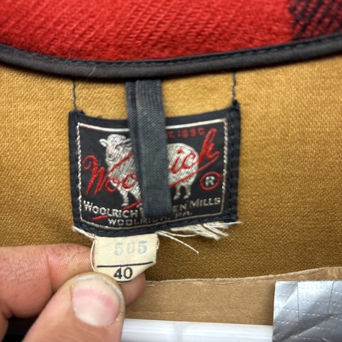 Vintage Woolrich Wool Men's Mackinaw Jacket 505 Buffalo Plaid Hunting Size 40 - 第 3/13 張圖片