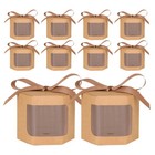  10 Pcs Truffle Box Cookie Packaging Bakery Take Out Containers Baking Boxes