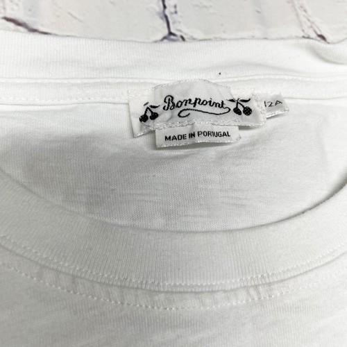 Bonpoint Welpen Hund Druck Langarmshirt Größe 12 weiß 100 % Baumwolle - Bild 6 von 7