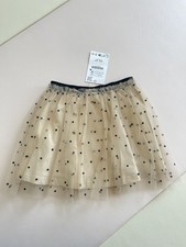 NWT Zara Toddler Girls Polka Dot Tulle Skirt 5-6 Years 45.2 Inches 