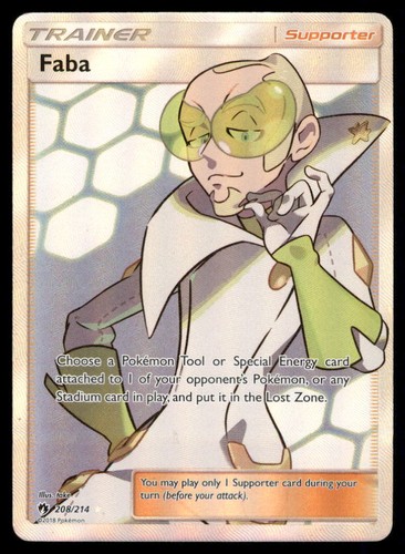 Faba 208/214 Lost Thunder Pokemon Card