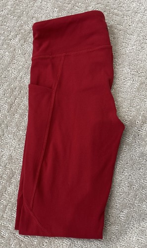 Athleta Girl Size Med 8-10 Red High Rise Stash Your Treasures Tight Leggings EUC - Picture 6 of 11