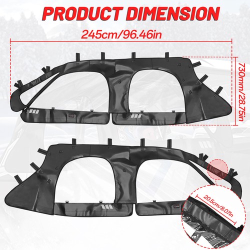 For Polaris RZR PRO XP/Turbo R 2020-2024 Cab Enclosure Soft Upper Door Window - Picture 10 of 11