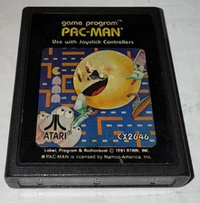 Vintage Pac-Man Atari 2600 Game Cartridge CX2646 1981 Namco Licensed Retro Game