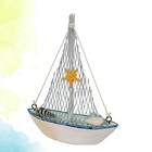  Segelboot Modell Schiff Segelbootmodelldekoration Vintage Nautisches