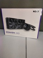 NZXT Kraken 240 2x120mm AiO Liquid CPU Cooler - LCD Display -Black- New Sealed
