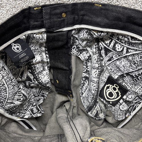 Eight 732 8732 SELVEDGE Black Jeans Wide Leg 36x34 Baggy Y2K Grunge HipHop Vintage - Bild 15 von 18