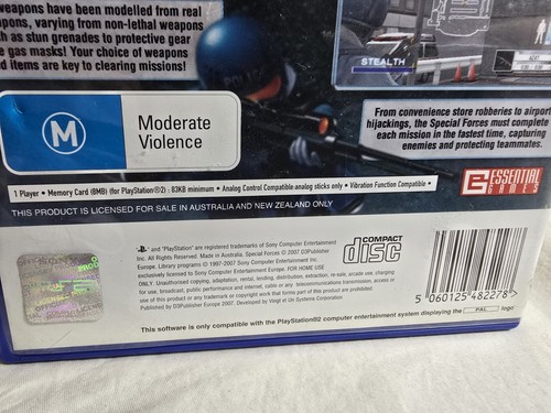Special Forces Playstation 2 PS2 Game PAL 2007 Play Station W/ Manual - Picture 4 of 6
