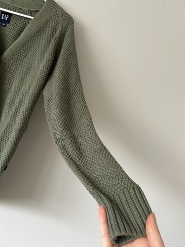 Gap Green Button Front 100% Cotton Size Small Chic Career Staple Piece Sold Out - Picture 10 of 14