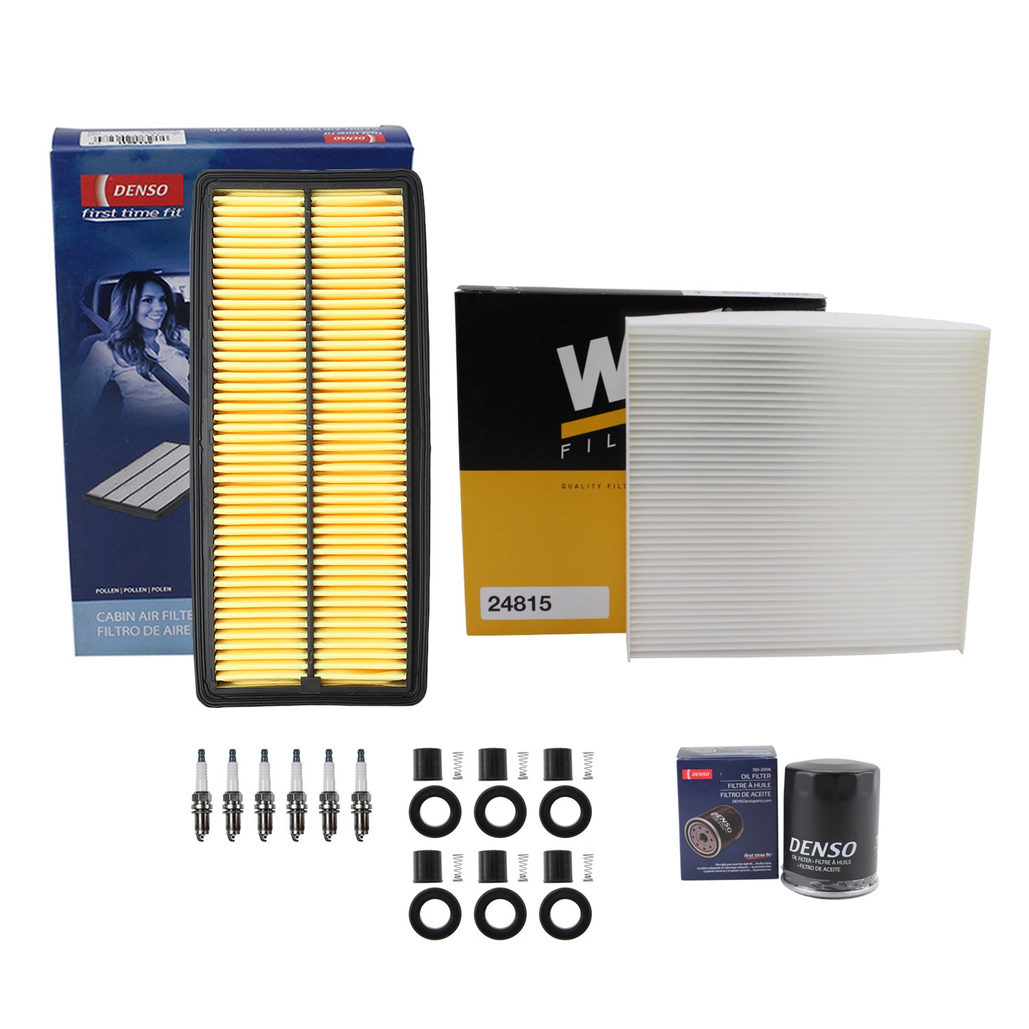 Denso Tune Up Kit NGK 6 Spark Plugs  Boots Kit for Accord RK TL V6 W/ Gap 0.044