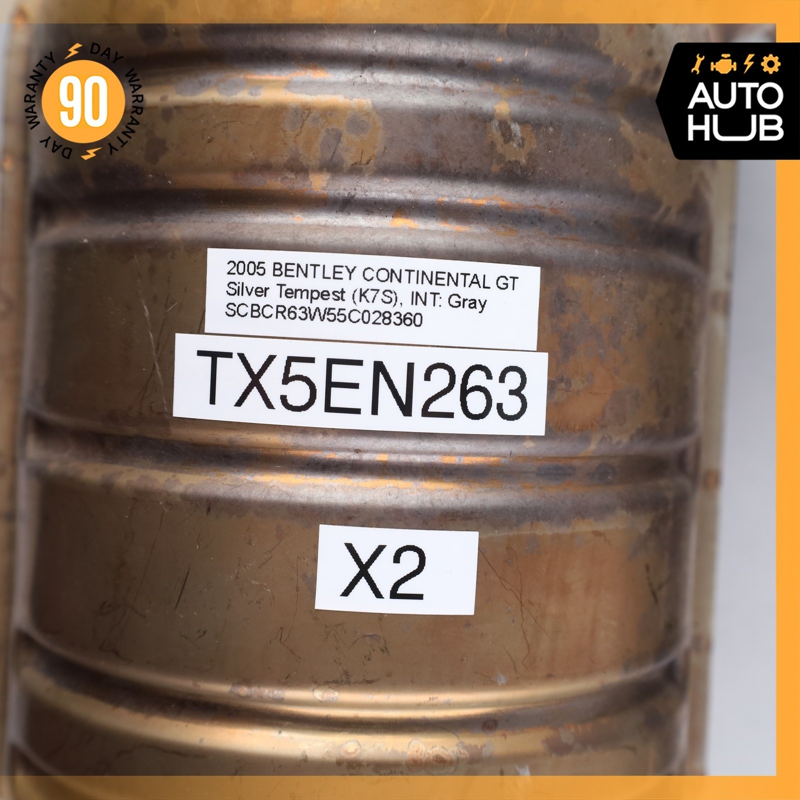 03-06 Bentley Continental GT Flying Spur Exhaust Downpipe Left & Right Set OEM