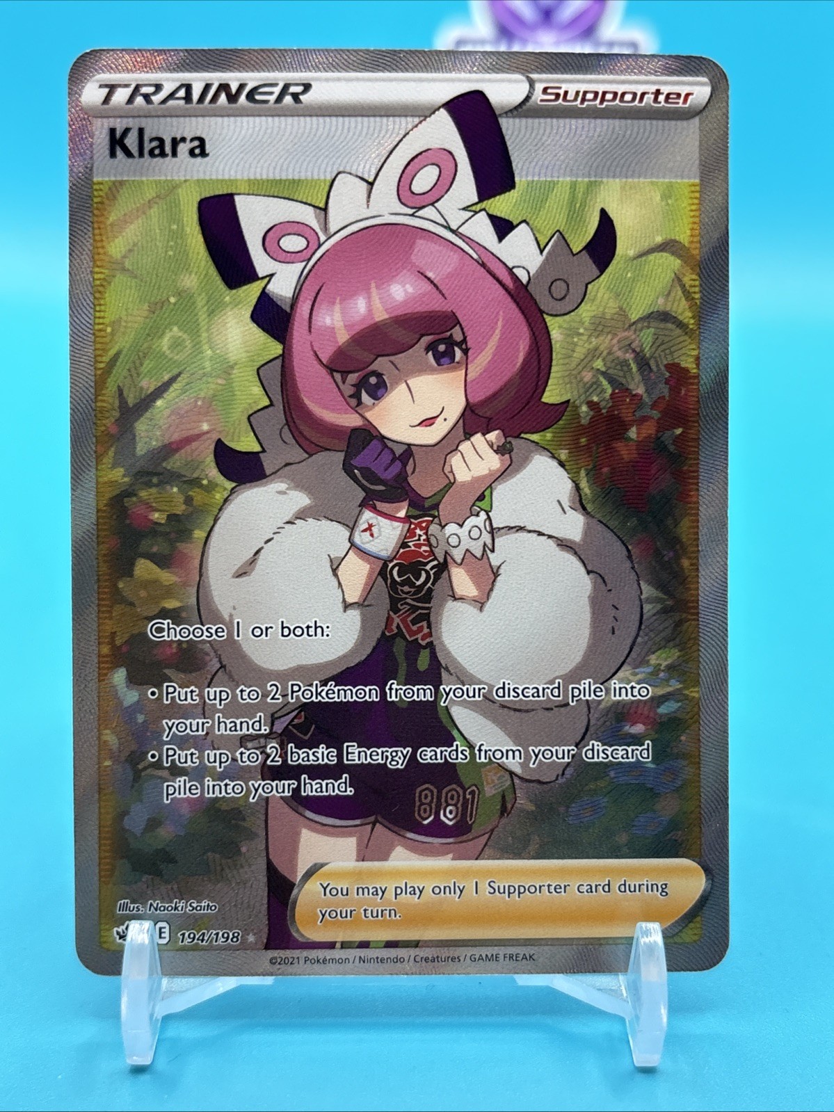 Klara (Full Art) 194/198 Swsh06: Sword & Shield - Chilling Reign Holo Nm/M