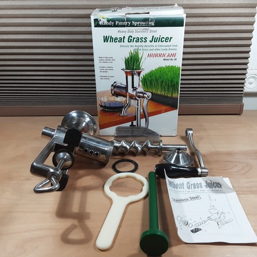 Handy Pantry Sprouting Wheat Grass Juicer, Hand Crank BL-30 Stainless Steel