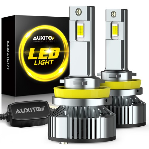AUXITO 2x H11 Headlight LED Kit Beam Hi/Low 400% Bright Super 6500K Bulbs White - Picture 12 of 12