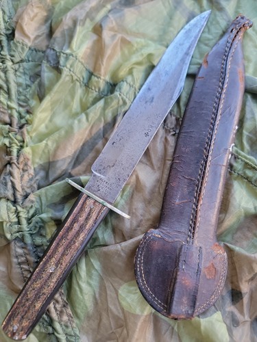 19th C. West Belt Fighting Utility Knife Ebro Alfred Williams Sheffield England - Picture 4 of 17
