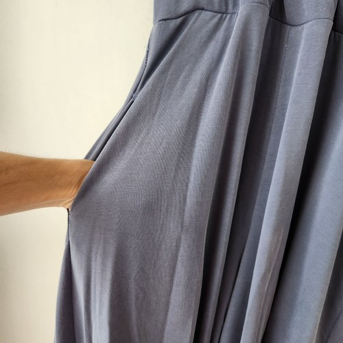 Damen Jumpsuit weites Bein Stretch bequem Athleisure Periwinkle lila Größe S - Bild 5 von 5