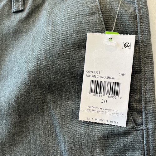 Volcom Boys Youth Shorts Frickin Chino MSRP $38 Charcoal Gray New - Picture 18 of 19