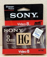 NEW  SEALED Sony 8mm Video 8 HG 120 Min. Video Cassette P6-120HG