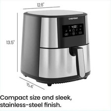 Chefman-Turbofry Touch XL 8 Qt. Air Fryer With Digital Control-Stainless Steel